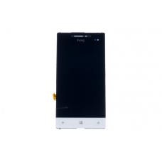 Дисплей HTC 8S с тачскрином (Модуль) White с рамкой