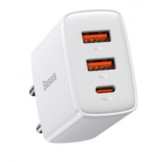 Сетевое зарядное устройство Baseus Compact Quick Charger 2U+C 30W EU (CCXJ-E01, CCXJ-E02) (white)