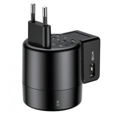 Сетевое зарядное устройство универсальное Baseus Rotation Type Universal Charger ACCHZ-01, 2хUSB, Travel Charger (black) Сетевое зарядное устройство универсальное Baseus Rotation Type Universal Charger ACCHZ-01, 2хUSB, Travel Charger (black)