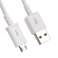 СЗУ 1 USB выход 1А + кабель micro USB (европакет) форма Samsung (белый)