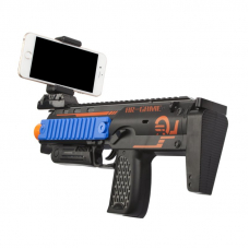 AR Game Gun Автомат Узи Bluetooth контроллер игр виртуальной реальности для смартфона (серый)