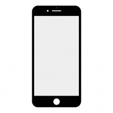 Стекло + OCA  в сборе с рамкой для iPhone 7 Plus олеофобное покрытие (черный)