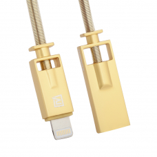 USB кабель REMAX RC-056i Royalty Lightning 8-pin, 1м, металл (золотой)