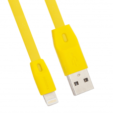 USB кабель REMAX RC-001i Full Speed Lightning 8-pin, 2.4А, 1м, TPE (желтый)