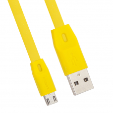 USB кабель REMAX RC-001m Full Speed MicroUSB, 2.4А, 1м, TPE (желтый)