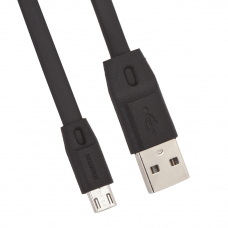 USB кабель REMAX RC-001m Full Speed MicroUSB, 2.4А, 1м, TPE (черный)