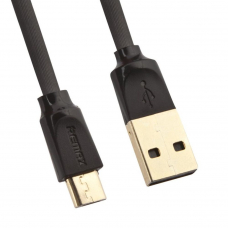 USB кабель REMAX RC-041m Radiance MicroUSB, 2.4А, 1м, TPE (черный)