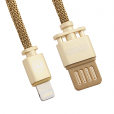 USB кабель WK WDC-030 Master Lightning 8-pin, 1м, металл (золотой)