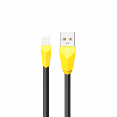 USB кабель REMAX RC-030i Aliens Lightning 8-pin, 1м, TPE (черный/желтый)