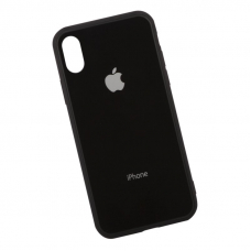 Защитная крышка для iPhone X/Xs глянцевая защита от царапин (черная, блистер)