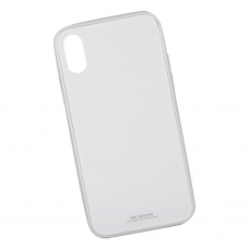 Чехол WK Berkin для iPhone X/Xs стекло с рамкой+TPU (белый)