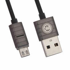 USB кабель WK WDC-045 Thoor MicroUSB, LED, 1м, силикон (черный)