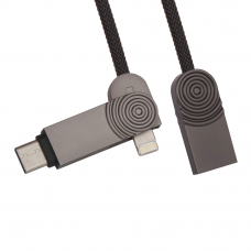 USB кабель WK WDC-015 Wave Lightning 8-pin, 1м, нейлон (черный)
