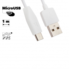 USB кабель HOCO X1 Rapid MicroUSB, 2.4А, 1м, PVC (белый)
