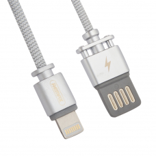 USB кабель REMAX RC-064i Dominator Lightning 8-pin, 2.4А, 1м, нейлон (серебрянный)