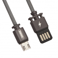 USB кабель REMAX RC-064m Dominator MicroUSB, 2.4А, 1м, нейлон (черный)