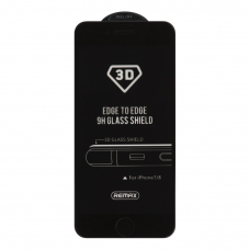 Защитное стекло REMAX GL-04 Caesar на дисплей Apple iPhone SE 2/8/7, 3D, черная рамка, 0.3мм