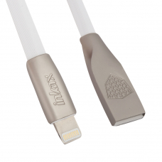 USB кабель inkax CK-19 Twisted Crafts Lightning 8-pin, плоский, 1м, TPE (белый)