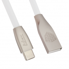 USB кабель inkax CK-19 Twisted Crafts Type-C, плоский, 1м, TPE (белый)