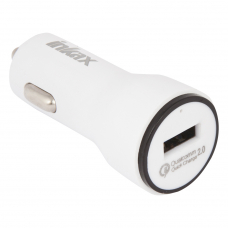 АЗУ inkax CD-22 Fast 1xUSB, QC 2.0 2.1А + кабель USB-С 1м (белый)