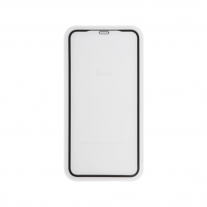 Защитное стекло HOCO A1 Shutterproof Edge для Apple iPhone Xr/11, 2.5D, черная рамка, глянцевое, 0.3мм