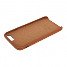 Защитная крышка для iPhone SE 2/8/7 Leather Сase кожаная (коричневая, коробка)