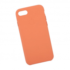 Защитная крышка для iPhone SE 2/8/7 Leather Сase кожаная (бледно-розовая, коробка)