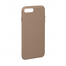 Защитная крышка для iPhone 8 Plus/7 Plus Leather Сase кожаная (серая, коробка)