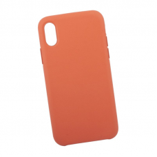Защитная крышка для iPhone X/Xs Leather Сase кожаная (бледно-розовая, коробка)