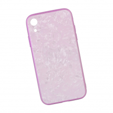 Чехол PRODA Glass для iPhone Xr стекло с рамкой+TPU (розовый)