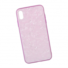 Чехол PRODA Glass для iPhone Xs Max стекло с рамкой+TPU (розовый)