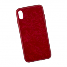 Чехол PRODA Glass для iPhone Xs Max стекло с рамкой+TPU (красный)