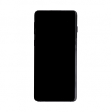 Дисплей для Samsung Galaxy S10 SM-G973 в сборе GH82-18850A в рамке (черный) 100% оригинал