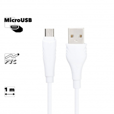 USB кабель BOROFONE BX18 Optimal MicroUSB, 1м, PVC (белый)