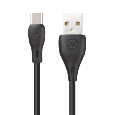 USB кабель WK WDC-072m Full Speed MicroUSB, 1м, TPE (черный)