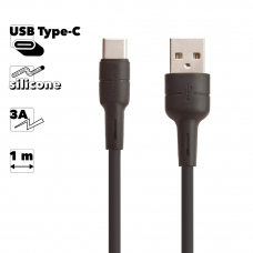 USB кабель BOROFONE BX30 Silicone Type-C, 3А, 1м, силикон (черный)