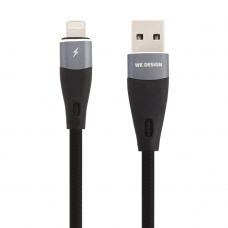 USB кабель WK WDC-079i Elephant Lightning 8-pin, 2.4А, 1м, TPE (черный)