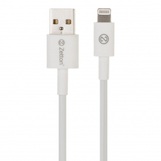 USB кабель передачи данных Zetton MFi разъем Apple Lightning 8 pin белый (ZTUSBMFI3A8)