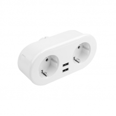 Умный сетевой фильтр Zetton на 2 розетки + 2 USB вых.10А + 2,4А ZTSHSPS2S2U10A1RU (белая) Умный сетевой фильтр Zetton на 2 розетки + 2 USB вых.10А + 2,4А ZTSHSPS2S2U10A1RU (белая)