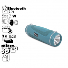 Bluetooth колонка BOROFONE BR7 Empyreal Sports BT 5.0, 5Wx2, AUX/microSD/USB/FM (бирюзовая)