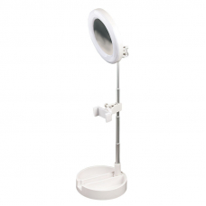 Кольцевая LED лампа настольная WK G3 Foldable & Portable Selfie Stick With LED For Influencer (бел)