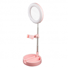 Кольцевая LED лампа настольная WK G3 Foldable & Portable Selfie Stick With LED For Influencer (роз)