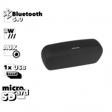 Bluetooth колонка BOROFONE BR11 Sapient Sports BT 5.0, 3W, AUX/microSD/USB (черная)