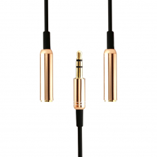 Аудиокабель Earldom ET-AUX201 3,5 mm M-2M 2 in 1 AUX Cable 1 Meter (черный) Аудиокабель Earldom ET-AUX201 3,5 mm M-2M 2 in 1 AUX Cable 1 Meter (черный)
