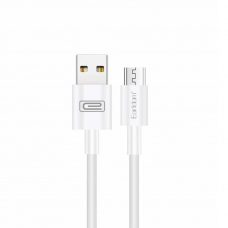 USB кабель Earldom EC-098M MicroUSB, 2.4А, 1м, TPE (белый)