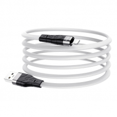 USB кабель HOCO X53 Angel Lightning 8-pin, 2.4А, 1м, силикон (белый)