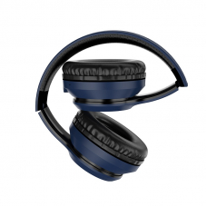 Bluetooth гарнитура HOCO W28 Jorney BT5.0, накладная, громкость +/- (синий)