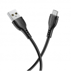 USB кабель BOROFONE BX51 Triumph MicroUSB, 2.4А, 1м, PVC (черный)