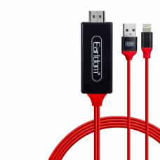 HDMI кабель Earldom ET-W5 Lightning 8-pin, 4K, 2м (красный)