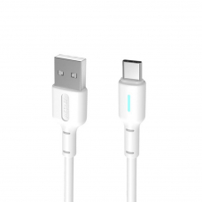 USB кабель Earldom EC-071M MicroUSB, 5А, LED, 1м, TPE (черный)
